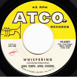 Nino Tempo & April Stevens Whispering / Tweedlee Dee USED VINYL 7INCH 45 RPM SINGLE