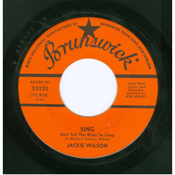 Jackie Wilson Sing (And Tell The Blues So Long) / Hearts USED VINYL 7INCH 45 RPM SINGLE