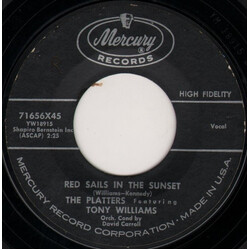 The Platters Red Sails In The Sunset / Sad River USED VINYL 7INCH 45 RPM STYRENE