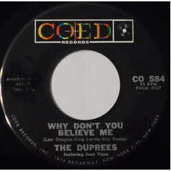 The Duprees Why Don't You Believe Me / My Dearest One USED VINYL 7INCH 45 RPM