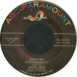 Lloyd Price And His Orchestra (You've Got) Personality / Have You Ever Had The Blues USED VINYL 7INCH 45 RPM SINGLE