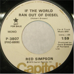 Red Simpson If The World Ran Out Of Diesel USED VINYL 7INCH 45 RPM PROMO MONO STEREO