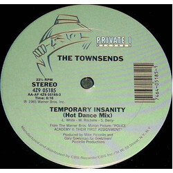 The Townsends Temporary Insanity USED VINYL 12INCH 33 S RPM STEREO