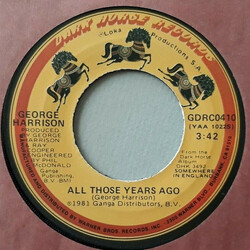 George Harrison All Those Years Ago / Teardrops USED VINYL 7INCH 45 RPM SINGLE REISSUE