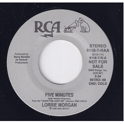Lorrie Morgan Five Minutes USED VINYL 7INCH 45 RPM PROMO