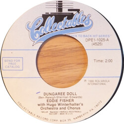 Eddie Fisher Dungaree Doll / Cindy, Oh Cindy USED VINYL 7INCH 45 RPM SINGLE REISSUE