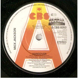 Mick Jackson Hangover Vinyl 7" USED