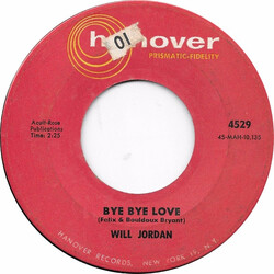 Will Jordan Bye Bye Love USED VINYL 7INCH 45 RPM SINGLE