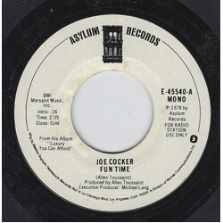 Joe Cocker Fun Time USED VINYL 7INCH 45 RPM SINGLE PROMO STEREO MONO
