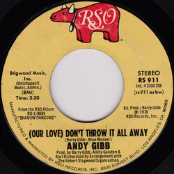 Andy Gibb (Our Love) Don't Throw It All Away USED VINYL 7INCH SINGLE 45 RPM