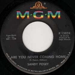 Sandy Posey Are You Never Coming Home USED VINYL 7INCH 45 RPM SINGLE MONO
