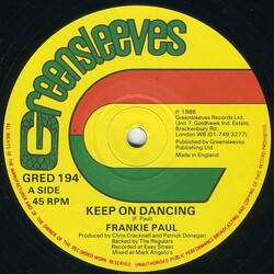 Frankie Paul Keep On Dancing USED VINYL 12INCH 45 RPM