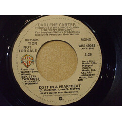 Carlene Carter Do It In A Heartbeat USED VINYL 7INCH 45 RPM SINGLE PROMO STEREO MONO