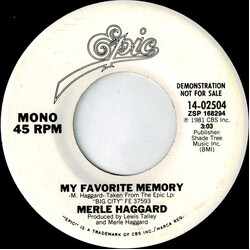 Merle Haggard My Favorite Memory USED VINYL 7INCH 45 RPM SINGLE PROMO STEREO MONO