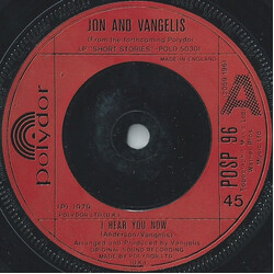 Jon & Vangelis I Hear You Now USED VINYL 7INCH 45 RPM SINGLE