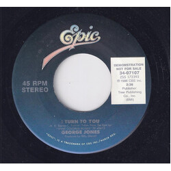 George Jones (2) I Turn To You USED VINYL 7INCH 45 RPM PROMO