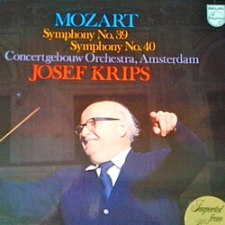 Wolfgang Amadeus Mozart / Josef Krips Symphony No. 39, Symphony No. 40 Vinyl LP USED