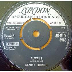 Sammy Turner Always VINYL 7" USED