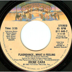 Irene Cara Flashdance... What A Feeling VINYL 7" USED
