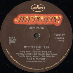 Jeff Paris Mystery Girl Vinyl 12" USED