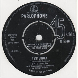 Matt Monro Yesterday VINYL 7" USED