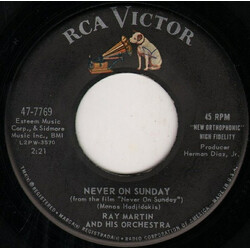 Ray Martin And His Orchestra / Martin Gold And His Orchestra Never On Sunday USED VINYL 7INCH SINGLE 45 RPM