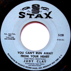 Judy Clay You Can't Run Away From Your Heart / It Takes A Lotta Good Love USED VINYL 7INCH 45 RPM SINGLE STYRENE