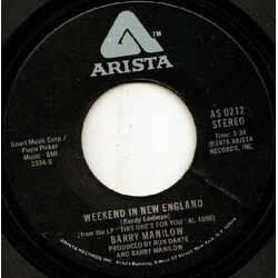 Barry Manilow Weekend In New England / Say The Words USED VINYL 7INCH 45 RPM SINGLE STYRENE
