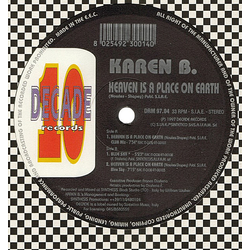 Karen B Heaven Is A Place On Earth Vinyl 12" USED