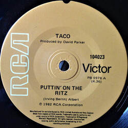 Taco Puttin' On The Ritz USED VINYL 7INCH 45 RPM SINGLE STEREO