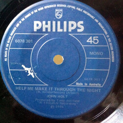 John Holt Help Me Make It Through The Night USED VINYL 7INCH SINGLE MONO