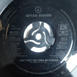 Bryan Adams Can't Stop This Thing We Started Vinyl 7" USED