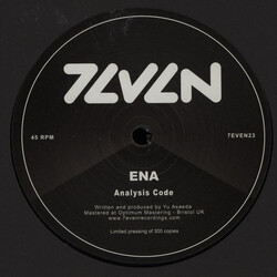 Ena (2) Analysis Code USED VINYL 12INCH 45 RPM LIMITED EDITION