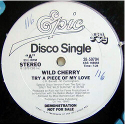 Wild Cherry Try A Piece Of My Love / Don't Wait Too Long USED VINYL 12INCH 33 S RPM PROMO