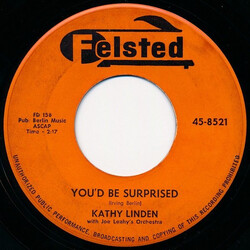 Kathy Linden You'd Be Surprised USED VINYL 7INCH 45 RPM SINGLE