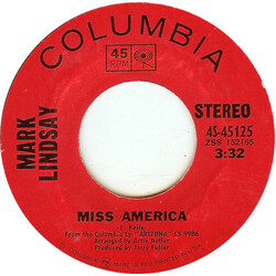 Mark Lindsay Miss America USED VINYL 7INCH 45 RPM SINGLE