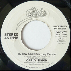 Carly Simon My New Boyfriend USED VINYL 7INCH 45 RPM PROMO STYRENE STEREO