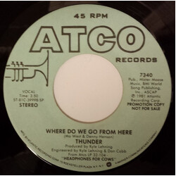 Thunder (18) Where Do We Go From Here USED VINYL 7INCH 45 RPM SINGLE PROMO STEREO MONO