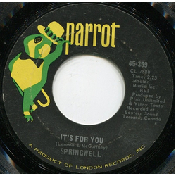 Springwell It's For You Vinyl 7" USED