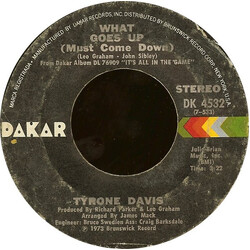 Tyrone Davis What Goes Up (Must Come Down) / There's Got To Be An Answer USED VINYL 7INCH 45 RPM SINGLE STEREO