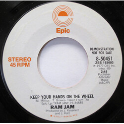 Ram Jam Keep Your Hands On The Wheel USED VINYL 7INCH 45 RPM PROMO STYRENE STEREO MONO