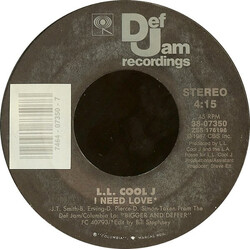 LL Cool J I Need Love / My Rhyme Ain't Done USED VINYL 7INCH 45 RPM SINGLE STYRENE STEREO