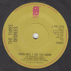 The Three Degrees When Will I See You Again USED VINYL 7INCH 45 RPM SINGLE STEREO
