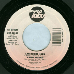 Kathy Mathis Late Night Hour USED VINYL 7INCH 45 RPM