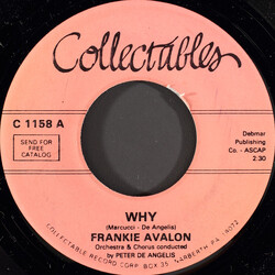 Frankie Avalon Why / Swingin' On A Rainbow USED VINYL 7INCH 45 RPM SINGLE REISSUE