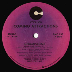 Coming Attractions Champagne USED VINYL 12INCH 33 S RPM PROMO