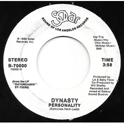 Dynasty Personality / Daydreamin' Vinyl 7" USED