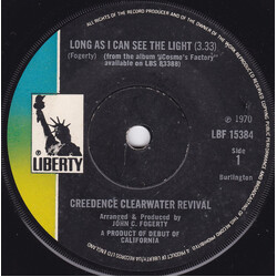 Creedence Clearwater Revival Long As I Can See The Light / Lookin' Out My Back Door USED VINYL 7INCH SINGLE