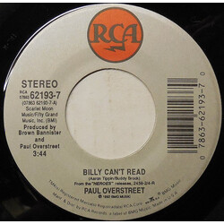 Paul Overstreet Billy Can't Read USED VINYL 7INCH 45 RPM SINGLE