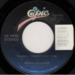 Merle Haggard Twinkle, Twinkle Lucky Star / I Don't Have Any Love Around USED VINYL 7INCH 45 RPM SINGLE STYRENE